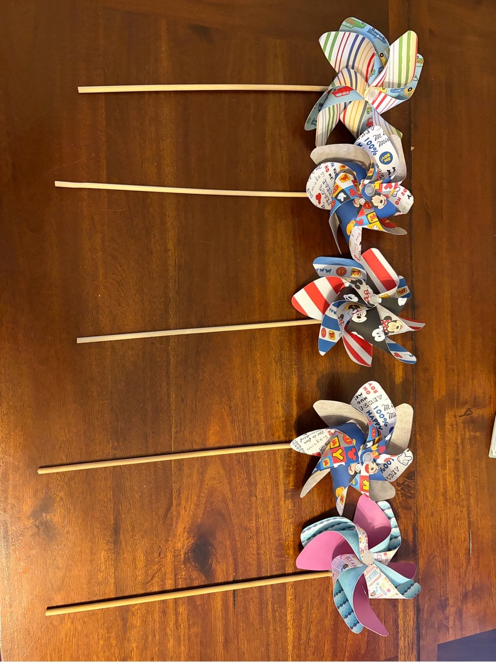 Pinwheel Lot Of 5- All Different Designs